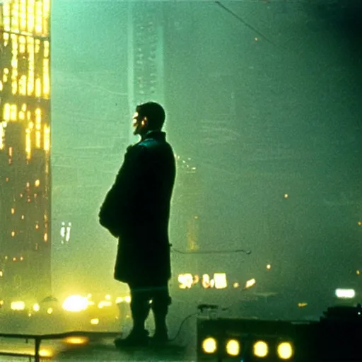 Image similar to film still blade runner set in the Soviet Union