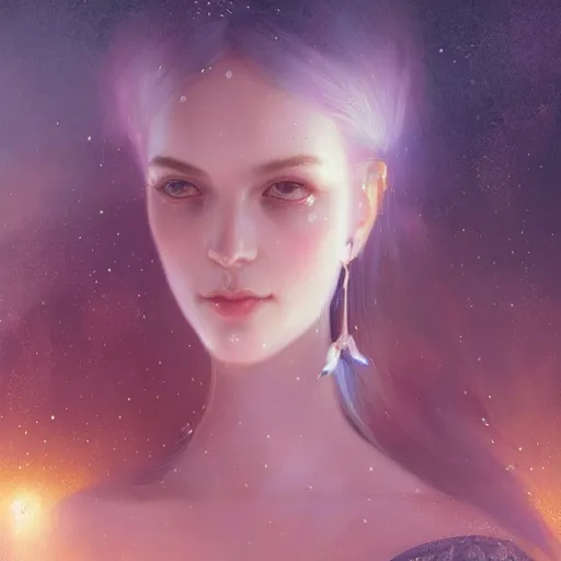 Image similar to a beautiful digital painting of a princess, princess, the moon behind her, intricate, cinematic lighting, highly detailed, digital painting, concept art, smooth, sharp focus, illustration, art by tom bagshaw, artgerm and greg rutkowski - 1 0 0 k