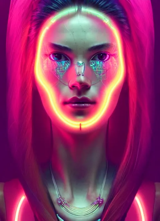 Image similar to a highly detailed long shot photo of very intricate female face portrait, futurism, rococo cyber neon lighting, detailed futuristic fibonacci jewelry, profile posing, hyper photorealistic, crispy quality, digital photography, trending in pinterest, cinematic, 4 k ultra hd, art by pascal blanche, art by greg rutkowski, art by artgerm,