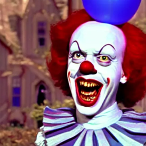 Image similar to Pennywise as Willy Wonka 4K quality super realistic