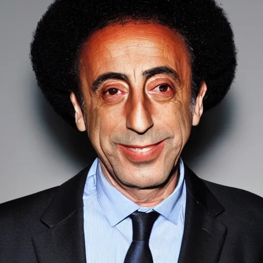 Prompt: eric zemmour afro hair