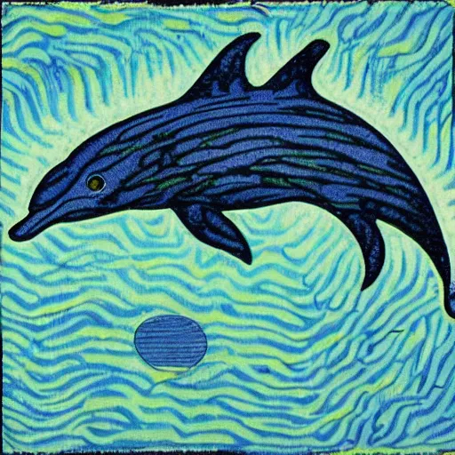 Image similar to magic eye image of a dolphin