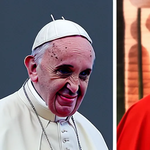 Image similar to Pope Francis winning Rupaul drag race