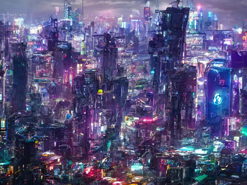 Dive into a futuristic cyberpunk cityscape in this captivating 4K anime  wallpaper 26481314 Stock Photo at Vecteezy