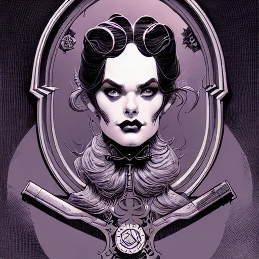 Image similar to medium portrait soft light, by killian eng and joe fenton and martin deschambault, inspired by victorian villains of dc comics, fine, sharp high detail,