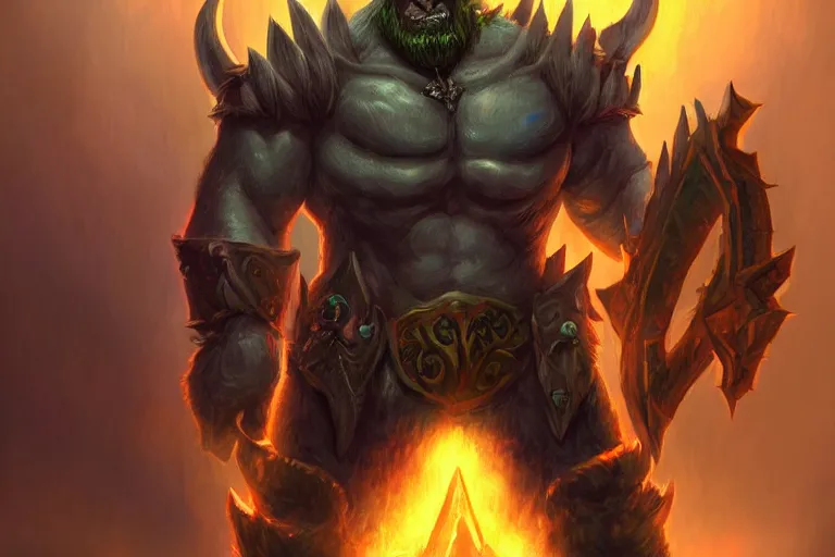 Image similar to orc, world of warcraft, trending on art station, fantasy, smooth