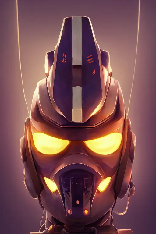 Image similar to epic mask helmet robot ninja portrait stylized as fornite style game design fanart by concept artist gervasio canda, behance hd by jesper ejsing, by rhads, makoto shinkai and lois van baarle, ilya kuvshinov, rossdraws global illumination radiating a glowing aura global illumination ray tracing hdr render in unreal engine 5