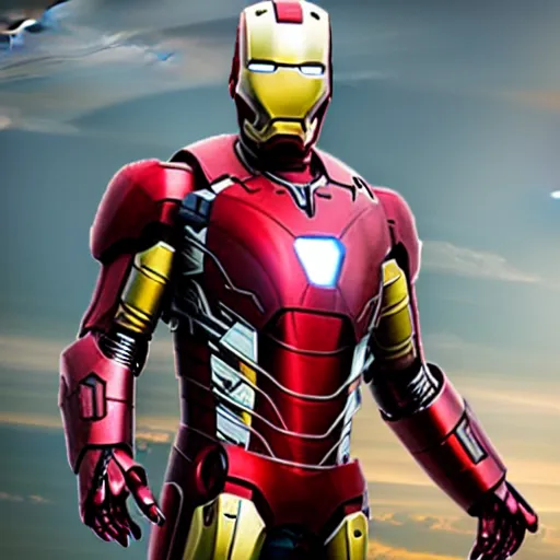 Image similar to iron man suit for ant-man, 4k realistic photo