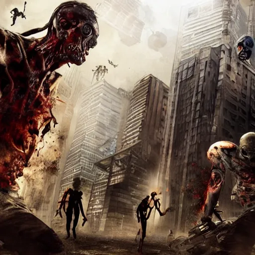 Prompt: 2047 ai apocolypse turns humans into cyborg zombies