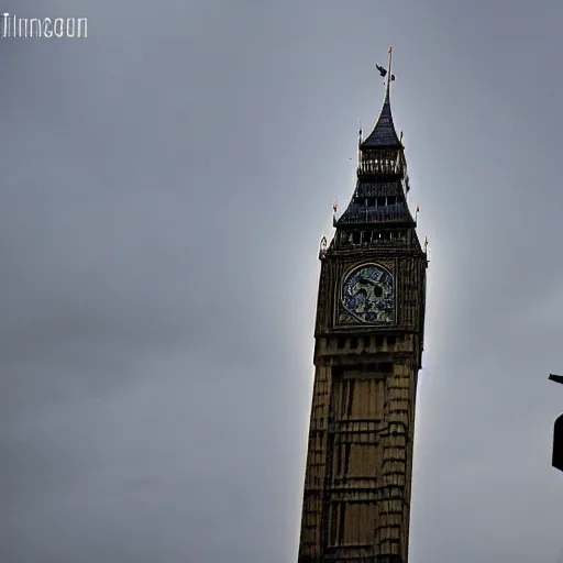 Prompt: Kaiju attacking Big Ben in London, United Kingdom