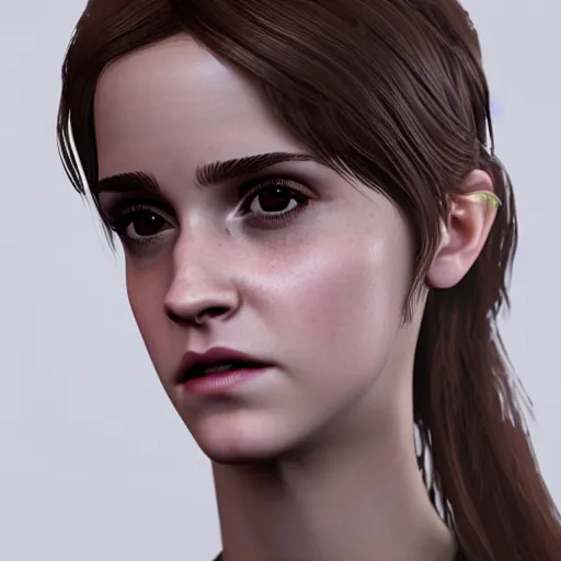 Prompt: daz3d genesis 8 female emma watson, Iray shaders,studio HDRI lighting, natural skin textures ultra hd 8k, Iray renders, unreal engine 5, cinematic realistic portrait