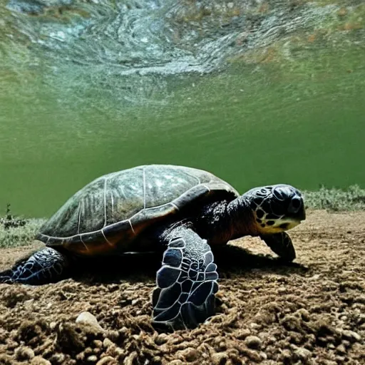 Image similar to gigantic turtle roaming the earth