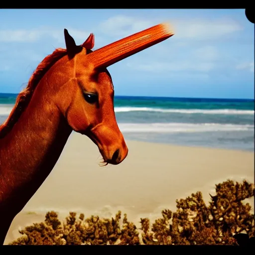 Image similar to photo of a seahorse with the face of a horse