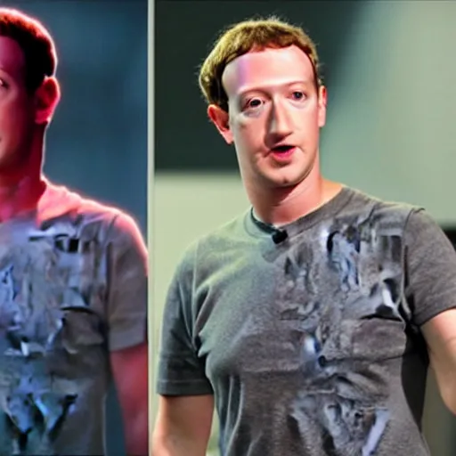 Image similar to Mark Zuckerberg plays Terminator, VFX film