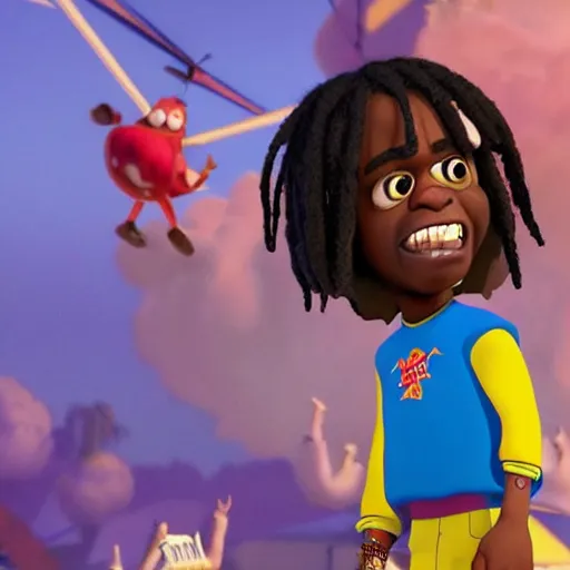 Image similar to Rapper Chief Keef Seen I’m Pixar animated movie up 4k quality super realistic