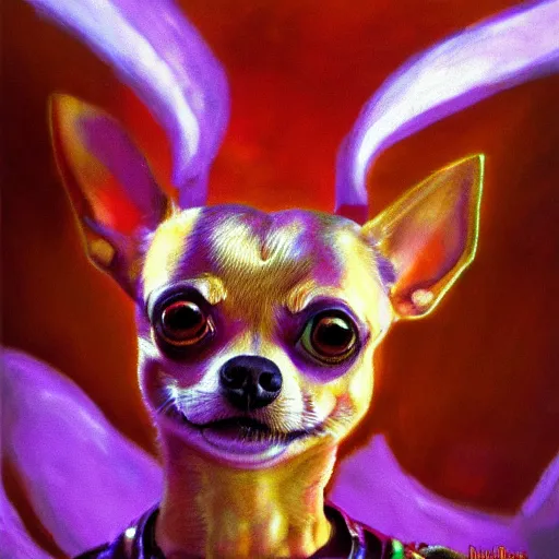 Prompt: chihuahua demon from mars, hyperrealistic