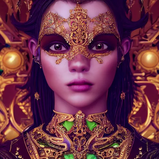 Image similar to portrait of wonderful princess of emerald with fair skin, glowing, ornate and intricate, jaw dropping, dynamic lighting, intricate and detailed, 4 k octane render