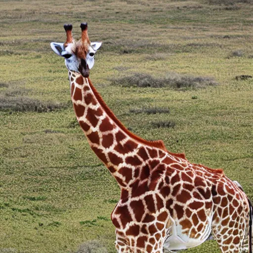 Prompt: feathers on giraffe