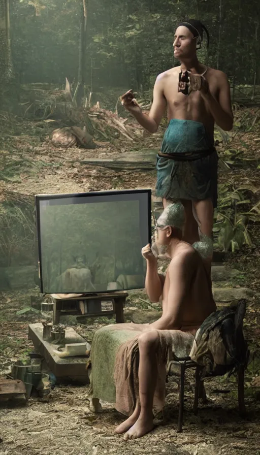 Prompt: portrait of a digital shaman, by gregory crewdson