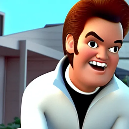 Prompt: elvis presley in the incredibles ( 2 0 0 4 ), 3 d render, pixar,