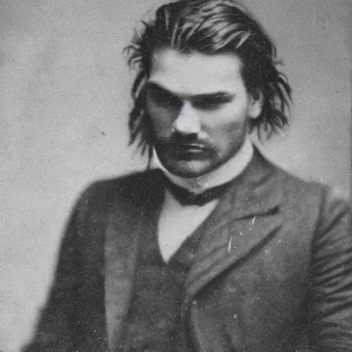 Prompt: headshot edwardian photograph of jason mamoa, 1 9 2 0 s, realistic face, 1 9 1 0 s photography, 1 9 0 0 s, grainy, slightly blurry, victorian