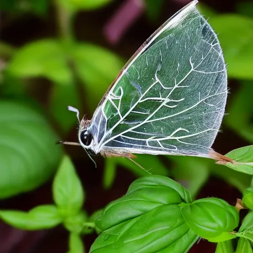 Prompt: a wesp flying onto basil