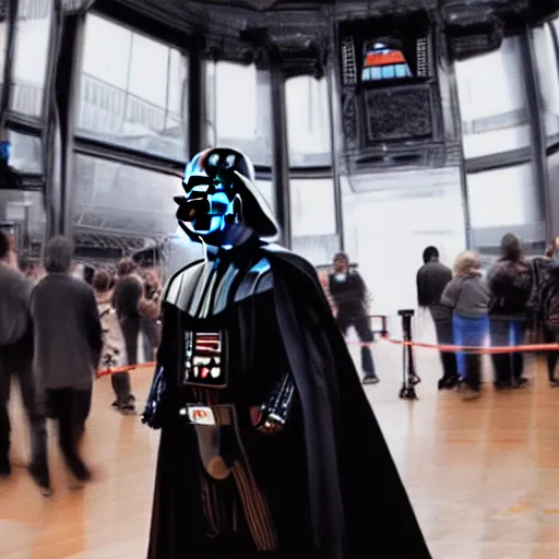 Image similar to a photo of tim cook as darth vader, ultra detailed, realistic, hyper realistic, cinematic