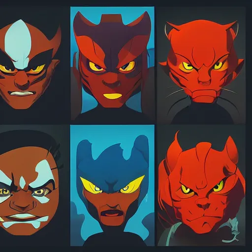 Image similar to face icon stylized minimalist thundercats, loftis, cory behance hd by jesper ejsing, by rhads, makoto shinkai and lois van baarle, ilya kuvshinov, rossdraws global illumination