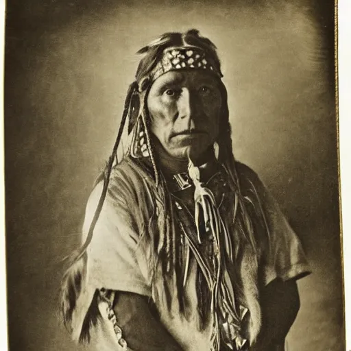 Prompt: Precolumbian America, Native American tribesmen, tribeswomen, tintype photograph, 1250 AD photograph