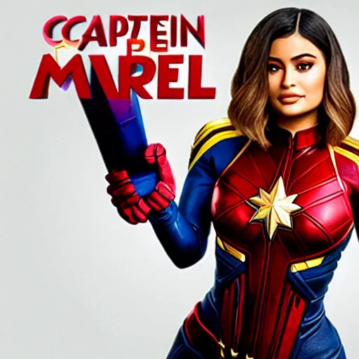 Image similar to kylie jenner as captain marvel