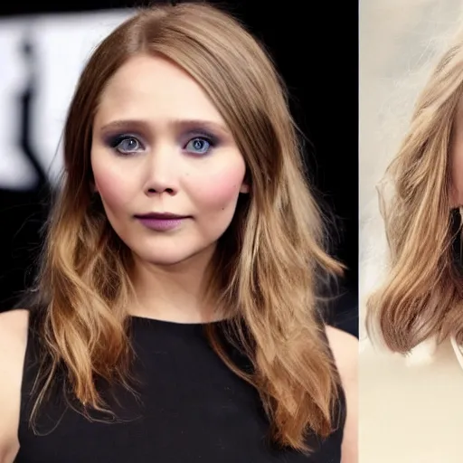 Image similar to elizabeth olsen mixed with jennifer lawrence