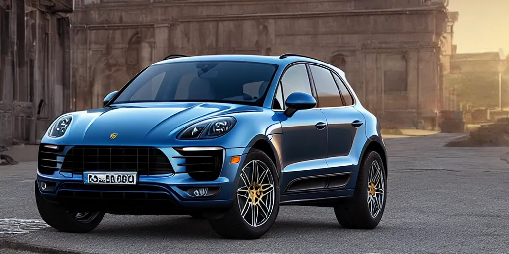 Image similar to “2022 Porsche Macan Minivan, ultra realistic, 8k”