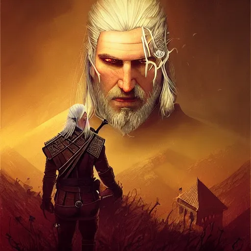 Image similar to the witcher fine art collection, art by anna podedworna