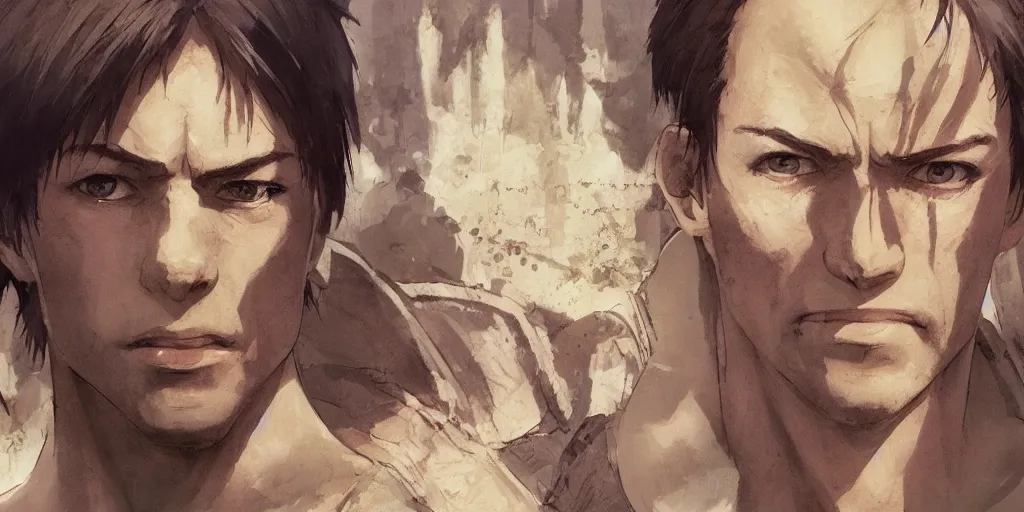 Prompt: a film still portrait of phil spencer, finely detailed features, closeup at the faces, perfect art, at an ancient city, gapmoe yandere grimdark, trending on pixiv fanbox, painted by greg rutkowski makoto shinkai takashi takeuchi studio ghibli, akihiko yoshida,