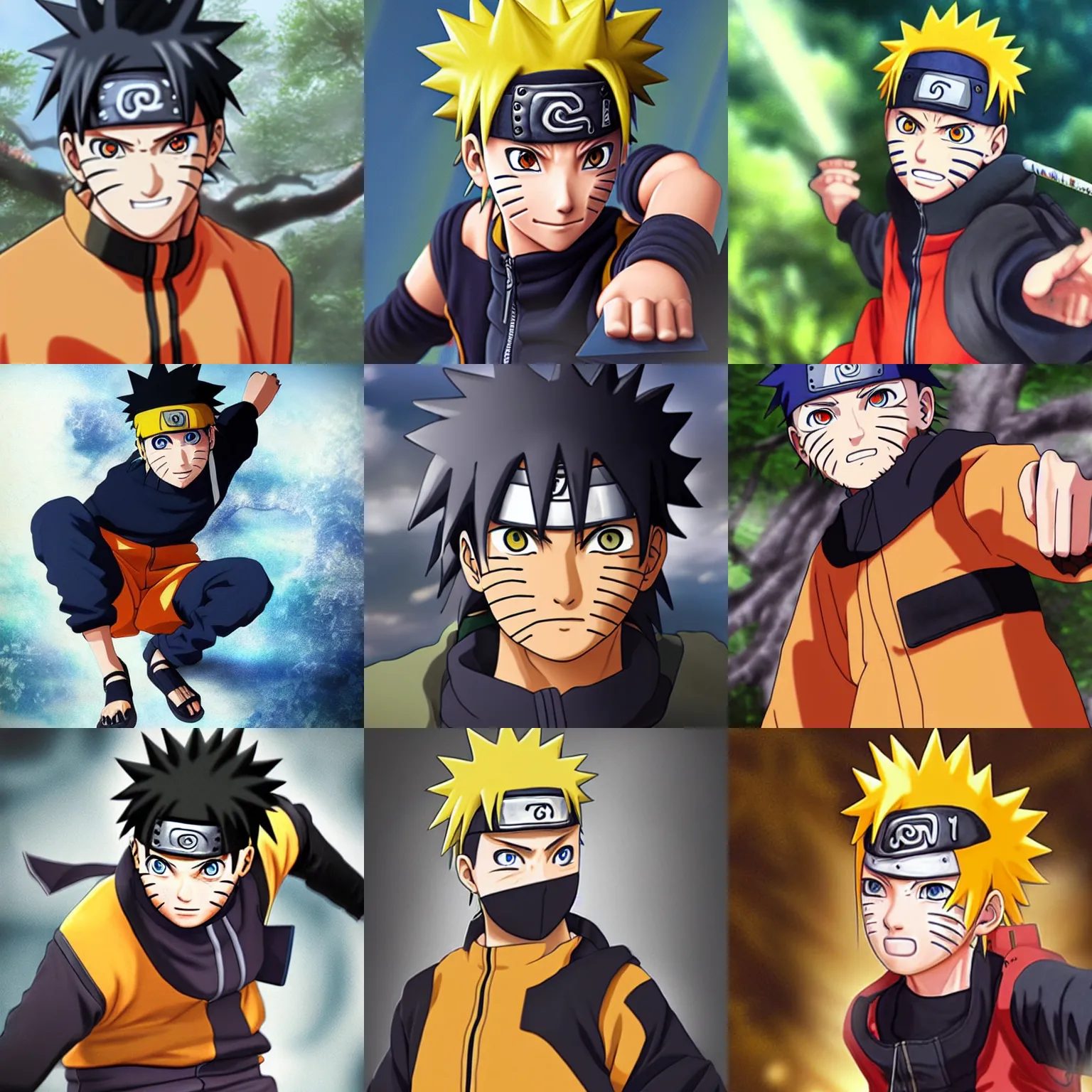 Prompt: picture of a realistic naruto