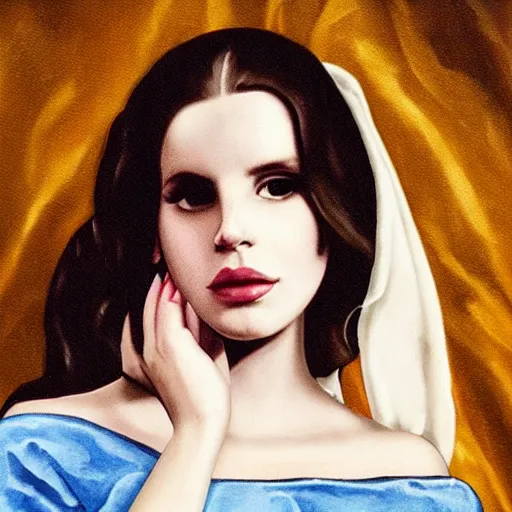 Image similar to lana del rey by johannes vermeer