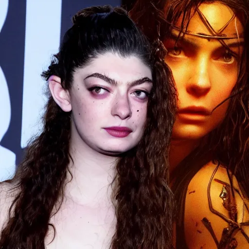 Image similar to lorde as lara croft