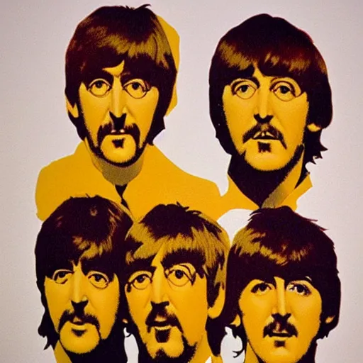 Image similar to The Beatles made out of honey,