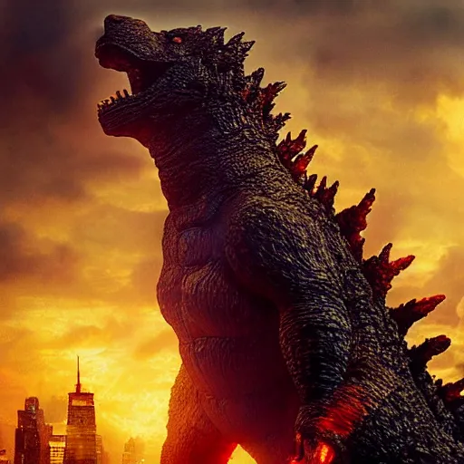 Prompt: godzilla with the head of winnie the pooh and the face of xi jinping, cinematic composition, epic dramatic lighting, realistic, hyperdetailed, photorealistic, photograph, epic scale by gaston bussiere