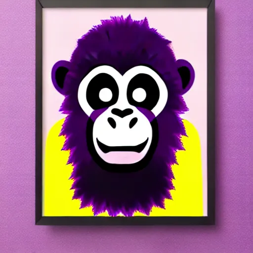 Prompt: purple ape poster