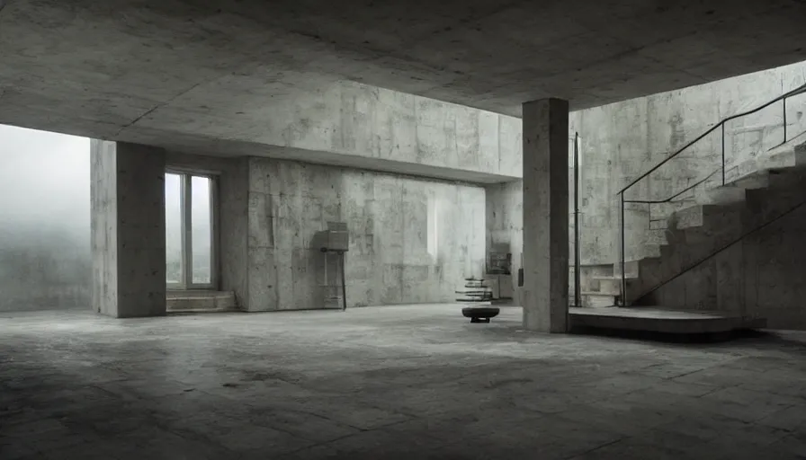 Prompt: brutalist house, cinematic shot, by greig fraser, by emmanuel lubezki, robert richardson, hoyte van hoytema, roger deankins, janusz kaminski, alejandro inarritu