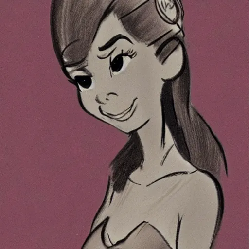 Image similar to milt kahl sketch of a cuban girl who looks like a squirrel as princess padme in star wars episode 3