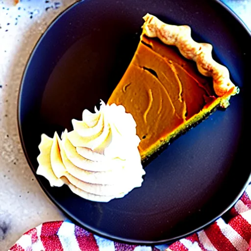 Image similar to pumpkin pie slice on a plate