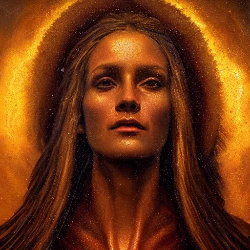 Image similar to majestic gracious regal goddess hecate portrait, mysterious atmospheric lighting, elysian fields, ancient greece, painted, intricate, volumetric lighting, beautiful, rich deep colours masterpiece, golden hour, golden ratio, sharp focus, ultra detailed, by leesha hannigan, ross tran, thierry doizon, kai carpenter, ignacio fernandez rios