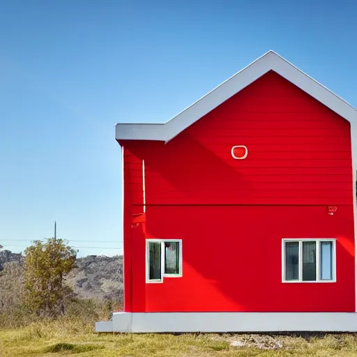 Prompt: a ( ( ( ( ( red ) ) ) ) ) house