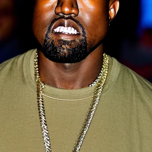 Prompt: kanye west close up photo in aruba