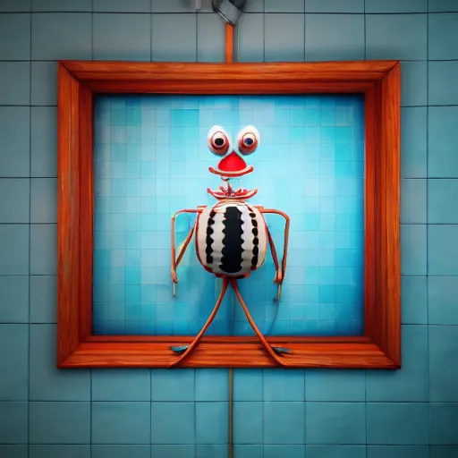 Image similar to symmetry, portrait of mr krabs at the krusty krab, 3 d art, octane, unreal engine 5, blender, zbrush, millions of polygons, detailed, intricate, trending on artstation