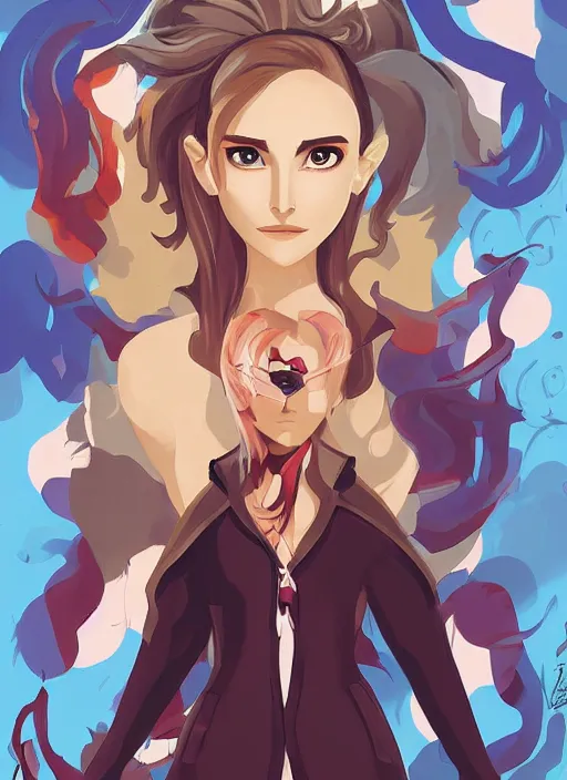 Image similar to full size persona, female sheriff, beauty small face by natalie portman, art by huyy nguyen, demon slayer rui fanart