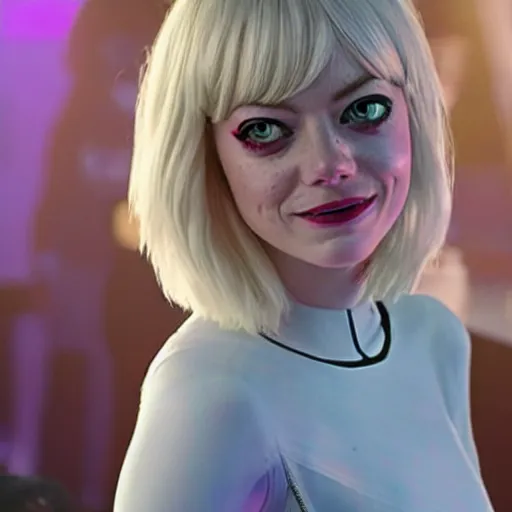 Image similar to Emma Stone as Ghost-Spider/Gwen Stacey in the Marvel Cinematic Universe, Spider-Gwen