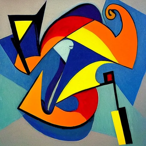 Image similar to “fire breathing dragon, cubism”